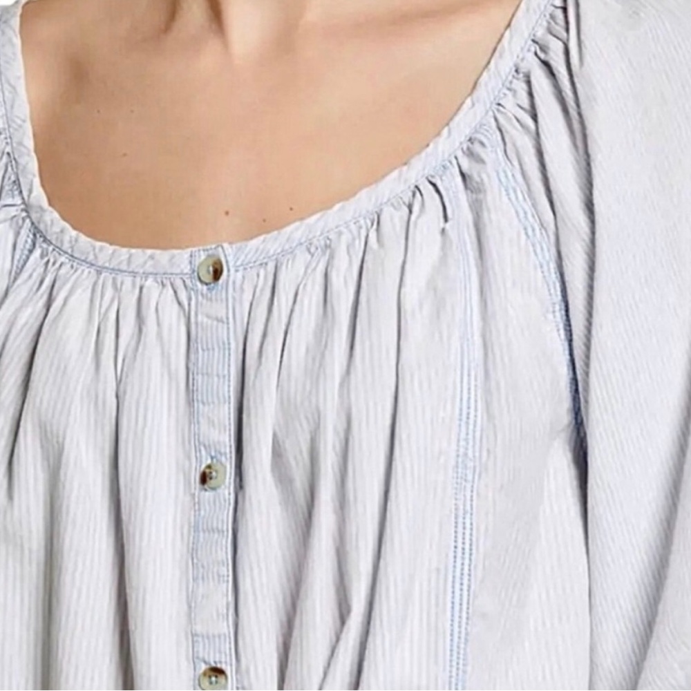 We The Free Light Blue & White Button-Down Shirt - Picture 4 of 10